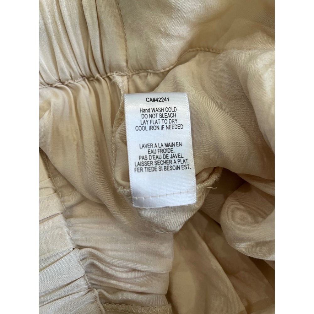 YFB Young Fabulous & Broke Reed Satin Wide Leg Pant Trousers Sea Salt Sz Small - Picture 11 of 14